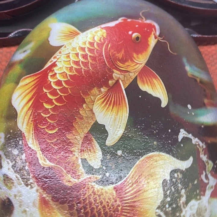 石材鱼摆件真好看