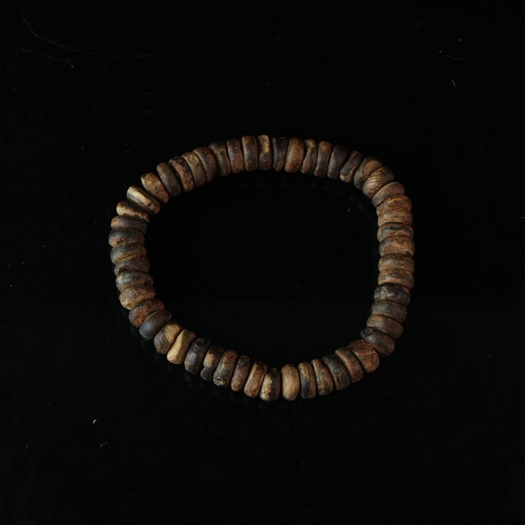 A2873 越南惠安沉水算盘珠 0.7x0.35cm  5.8g
