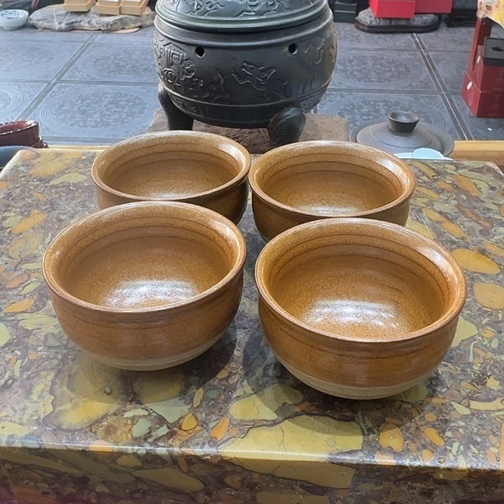 陶烧品茗杯一组。。。品茗