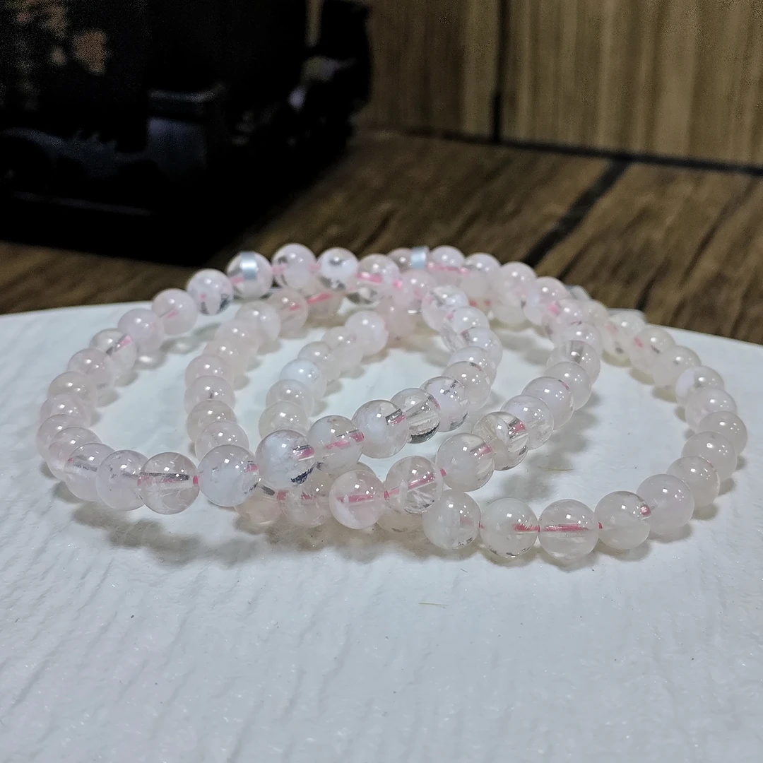 【小宝晶选】天然雪花幽灵单圈手链 多样式发一件 约6mm 1439BB