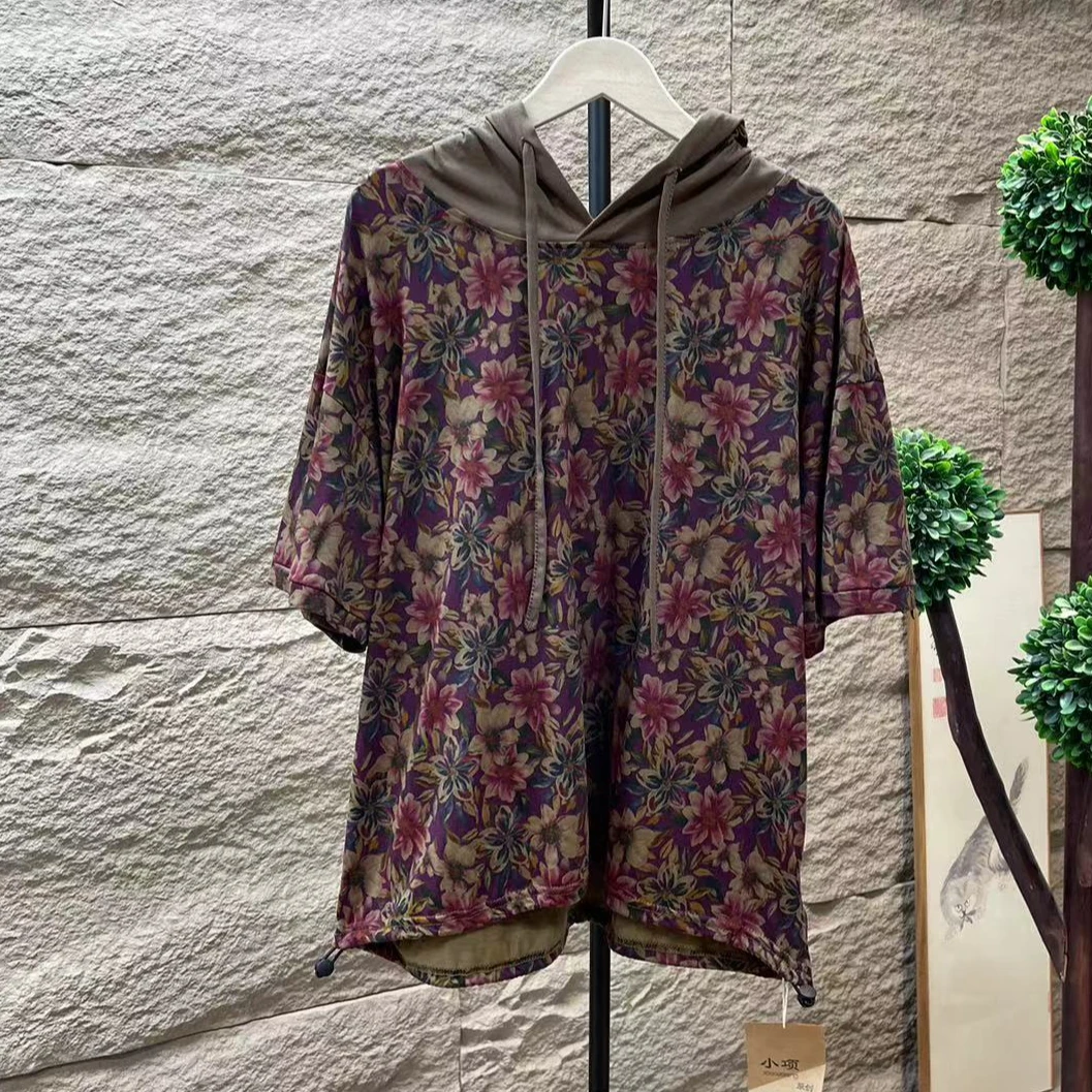 9430新款春夏休闲减龄印花显瘦百搭上衣T恤