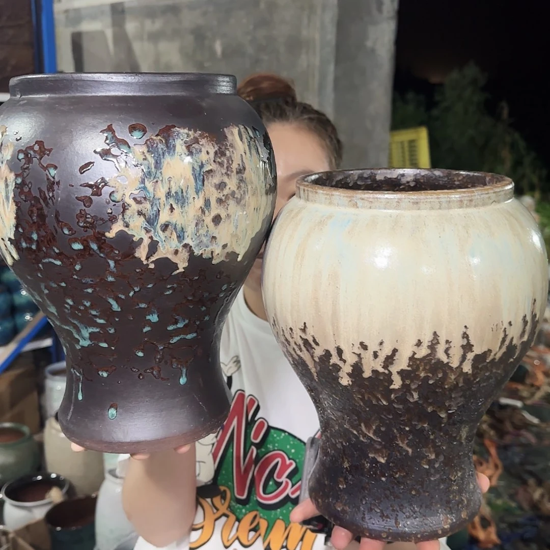 紫砂花盆高26口15