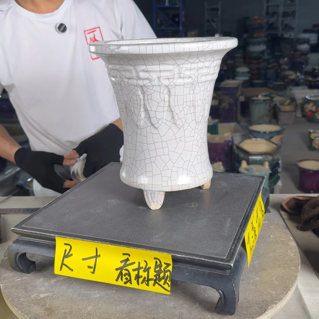 一风堂石湾花盆 内16*20脚磕碰瑕疵329