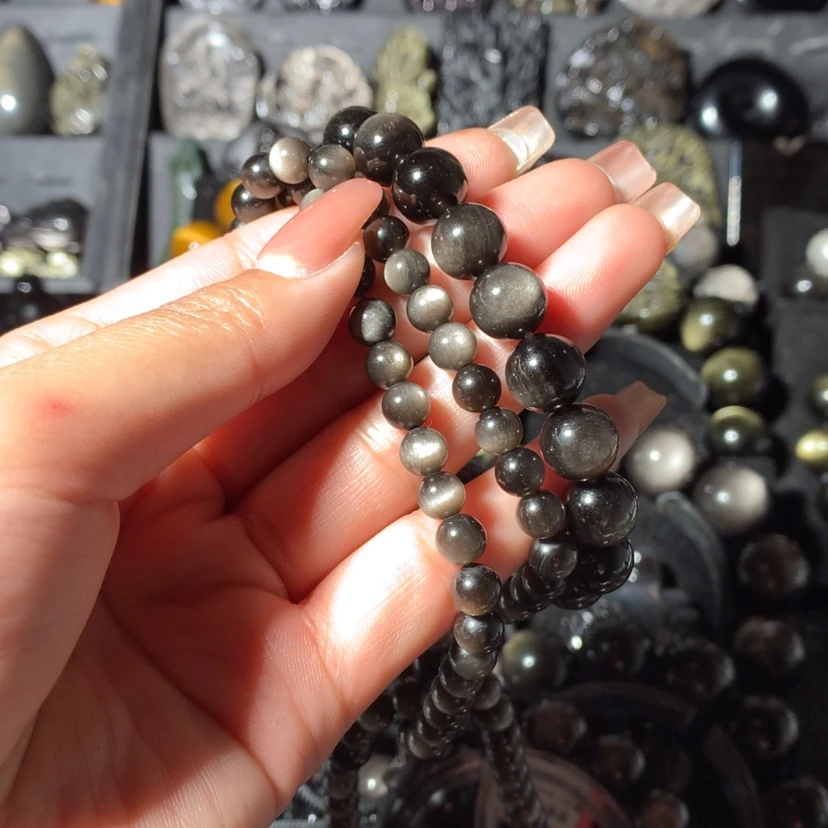 【闪购商品】黑曜岩珠宝奇石未镶嵌小*狗顺丰到付，扩孔不退换