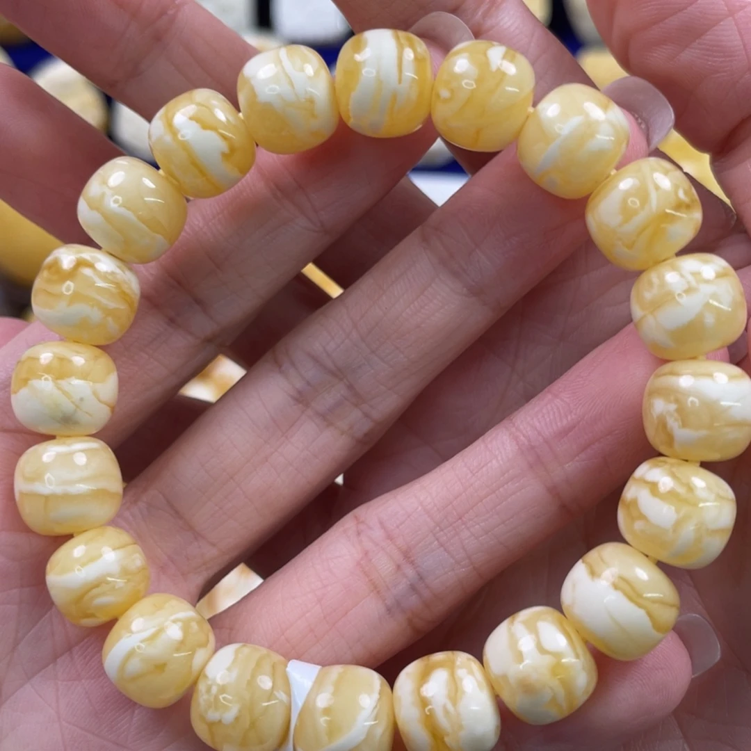 裸石蜜蜡未镶嵌琥珀蜜蜡手串卡11mm