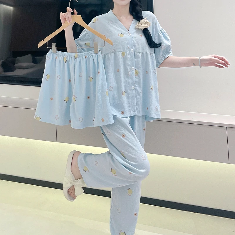 2025夏季新款睡衣女款套装夏天薄款甜美卡通少女学生可外穿家居服