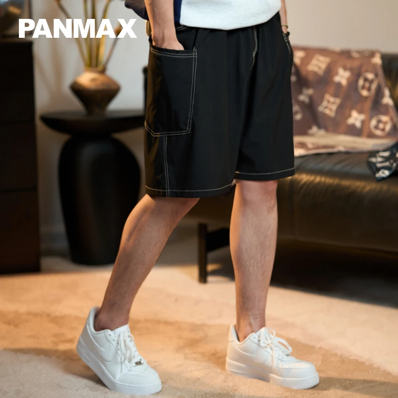 大码男士速干明线冰感宽松休闲裤短裤运动夏季薄款