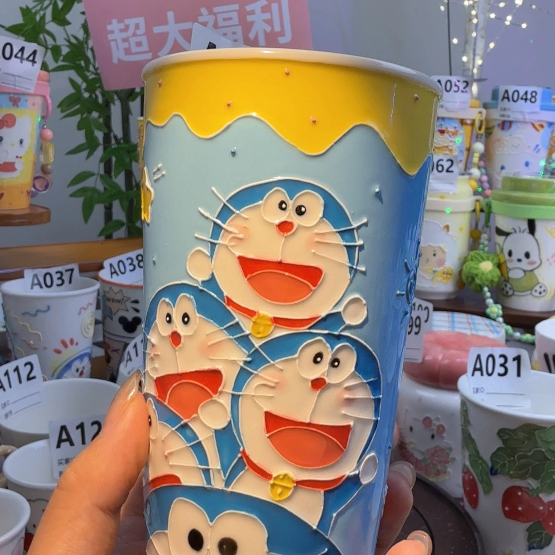 摆件43景德镇手绘高温釉下彩500Ml