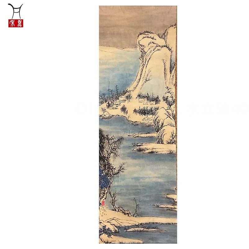O1077山水立轴40x94/3.4平尺