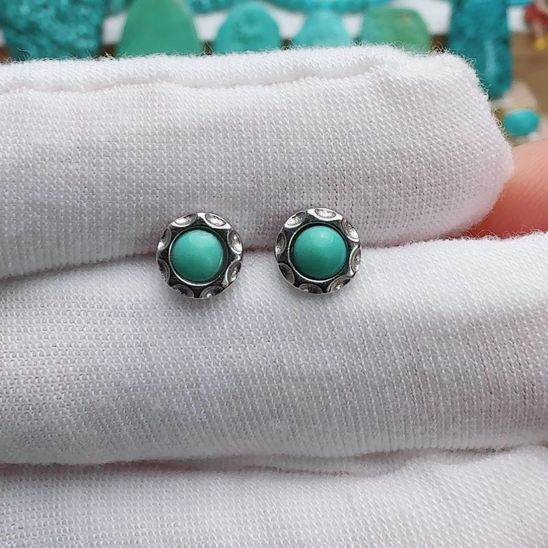 银S925镶嵌绿松石珠宝奇石