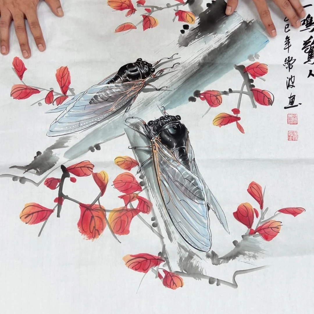 国画纯手绘字画宣纸