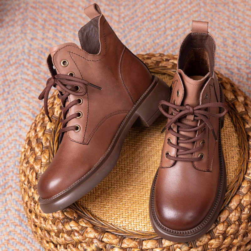 无拉链款~马丁靴男款男士短靴头层牛皮2025秋冬爆款软底百搭鞋子