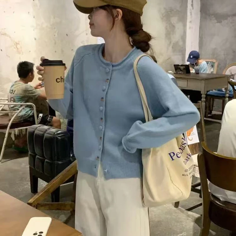 宽松毛针织衫C01-C150厚款针织慵懒风休闲长袖圆领短款常规款