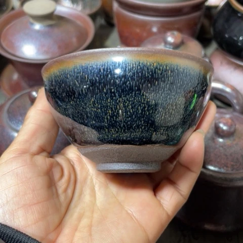 茶盏建阳建盏微瑕束口