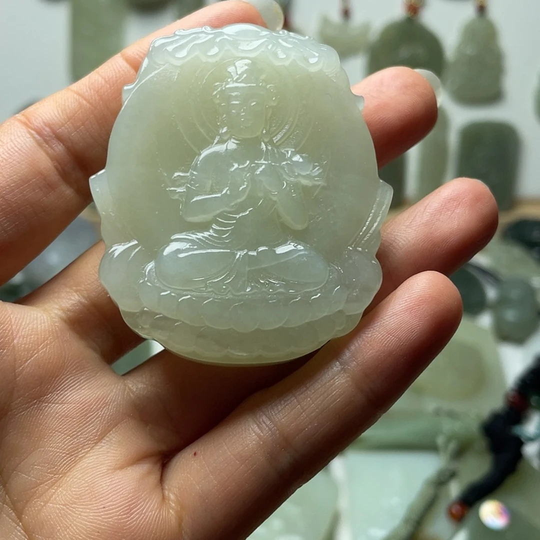 【闪购商品】和田玉未镶嵌车挂胖***?