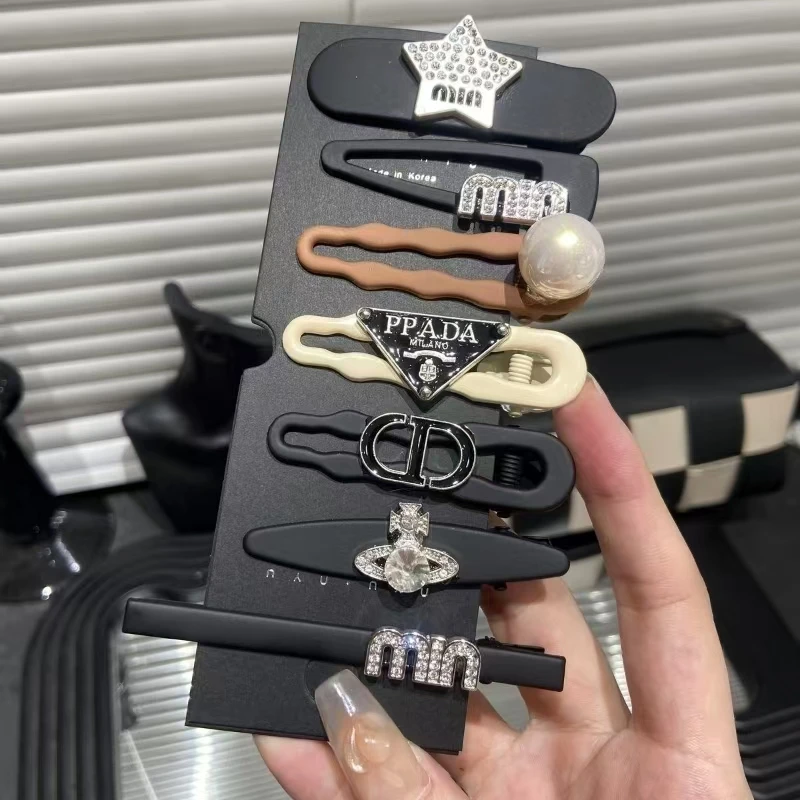 甜酷辣妹y2k星星发夹女ins轻奢侧边夹鸭嘴夹简约百搭碎发发卡头饰