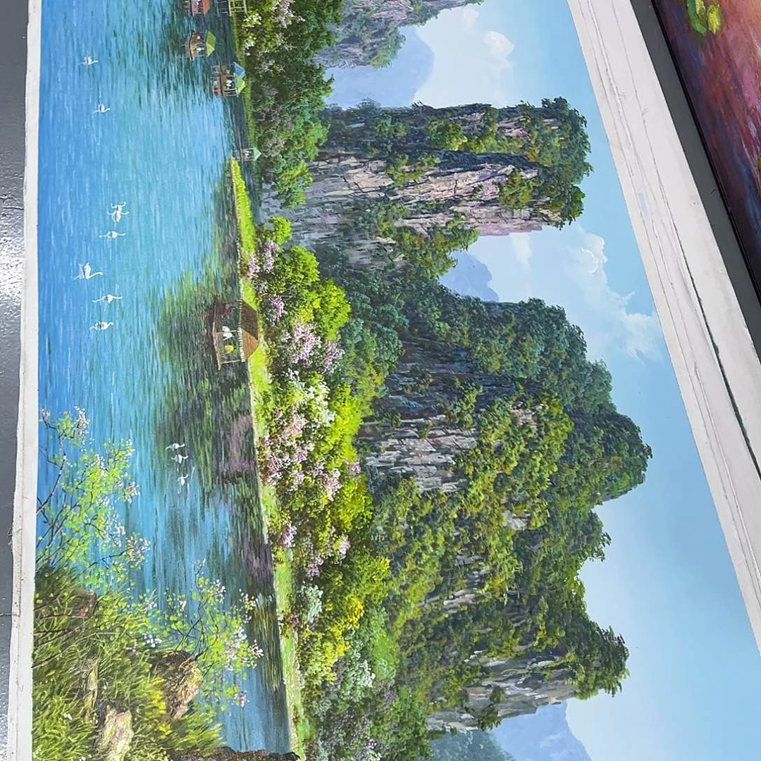 油画恭喜嘻嘻仔仔细细