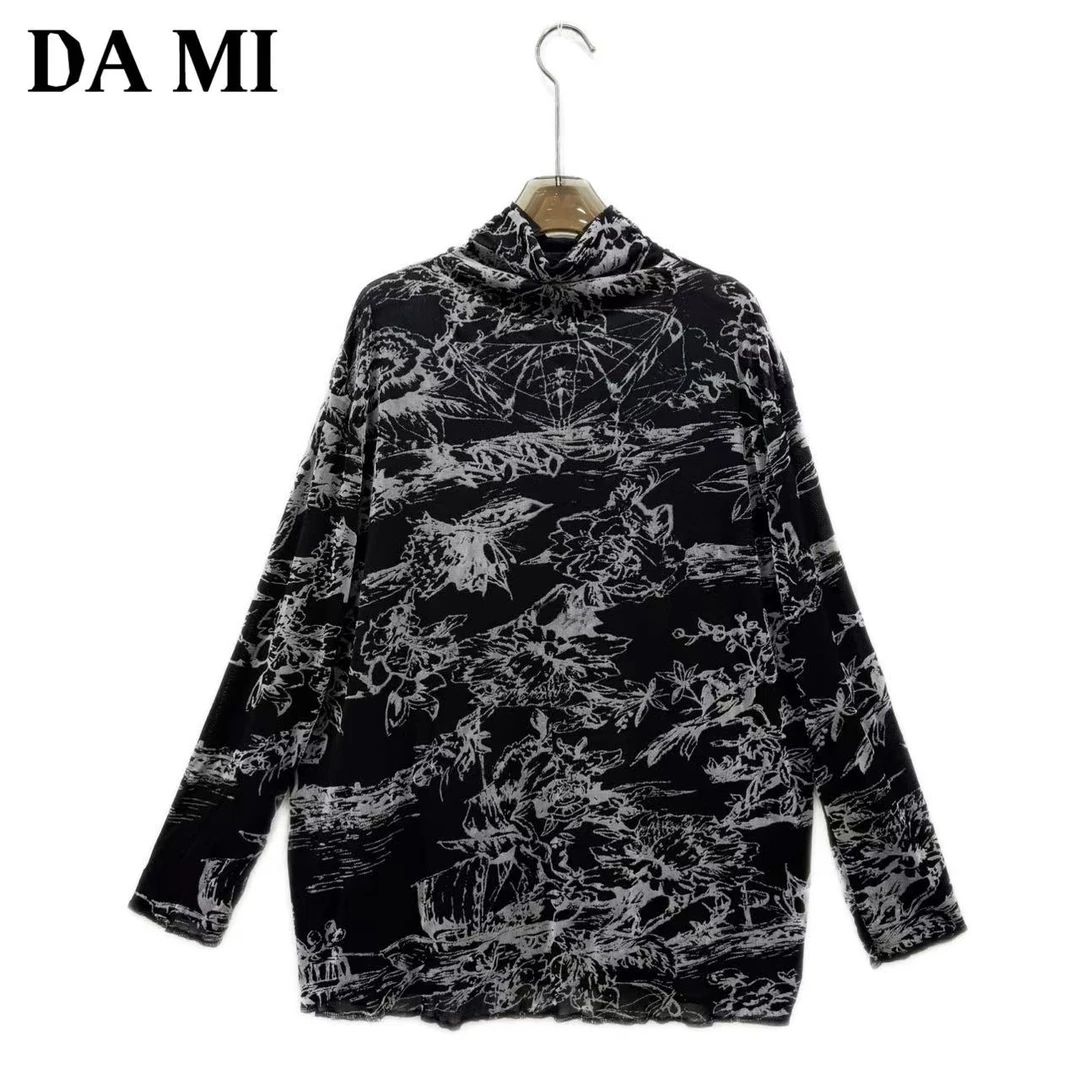 【大蜜】4837#半高领长袖打底衫女秋冬弹力T恤内搭上衣