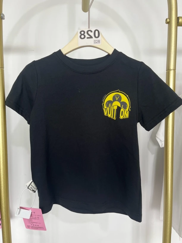 儿童驴家潮牌徽章印花男女同款T