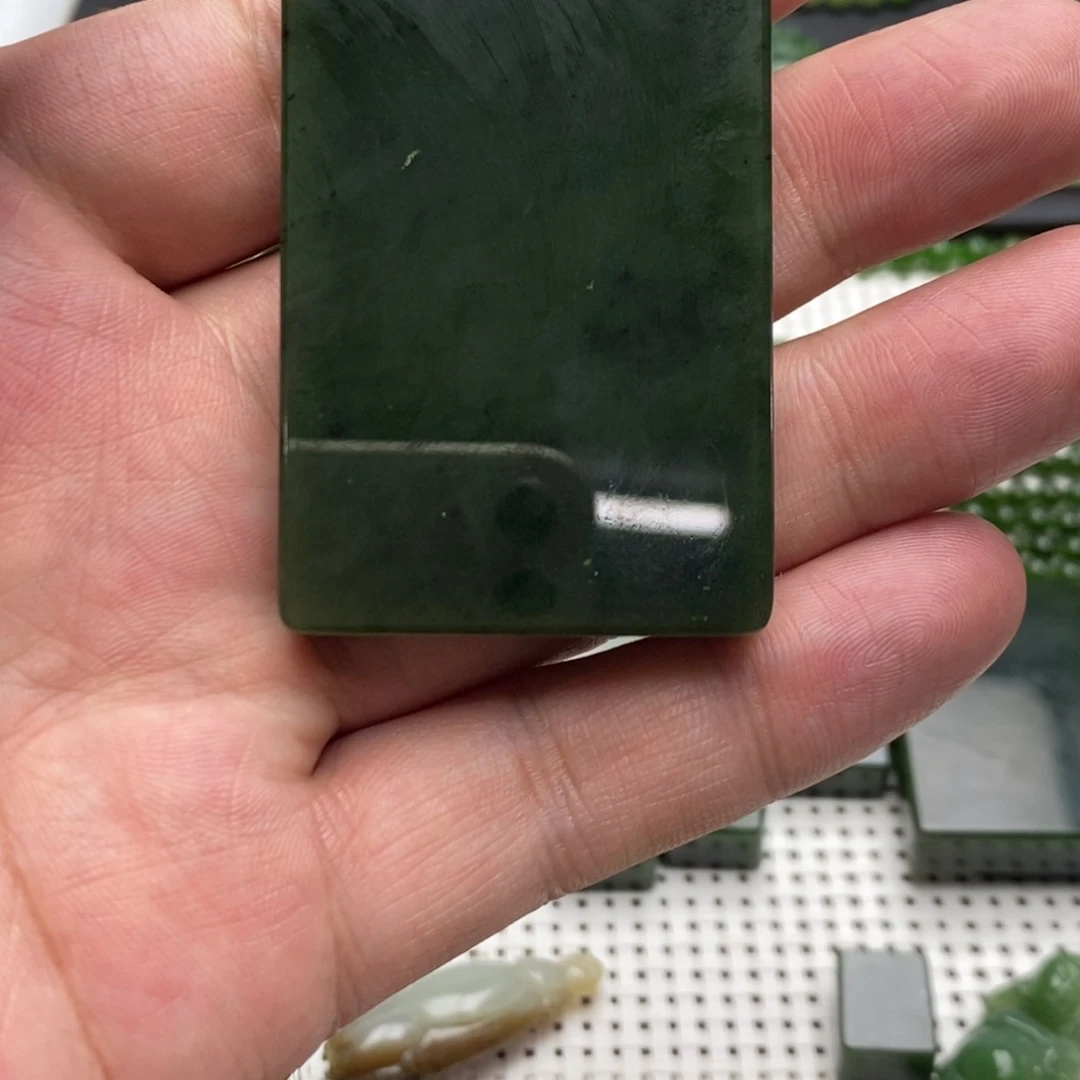 和田玉（碧玉）吊坠(不含链)未镶嵌乖*