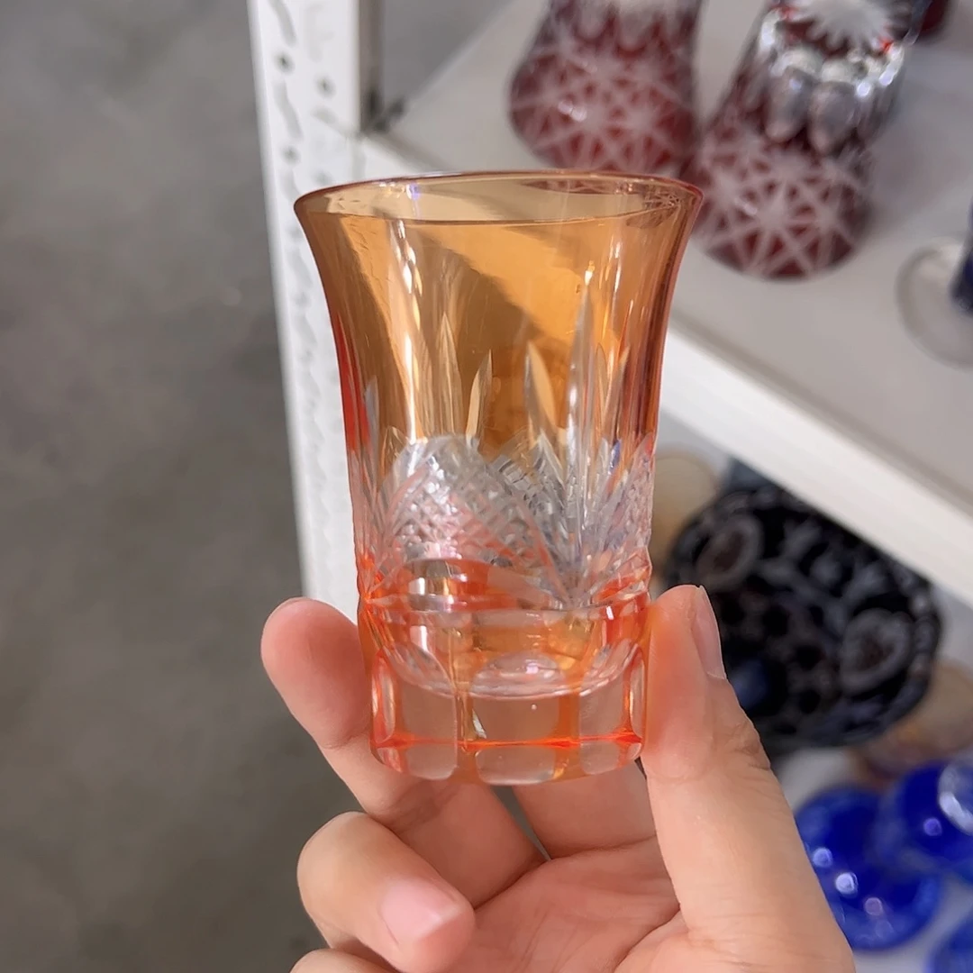 水晶玻璃高脚款微瑕一个