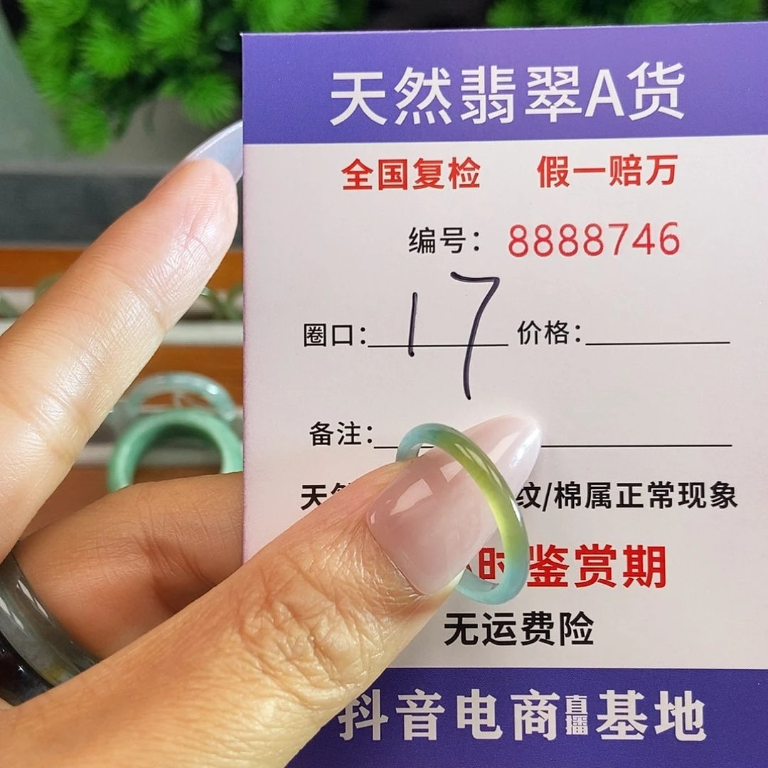 翡翠戒圈未镶嵌8746......
