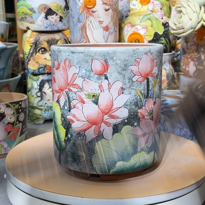 红陶景德镇艺术手绘作品