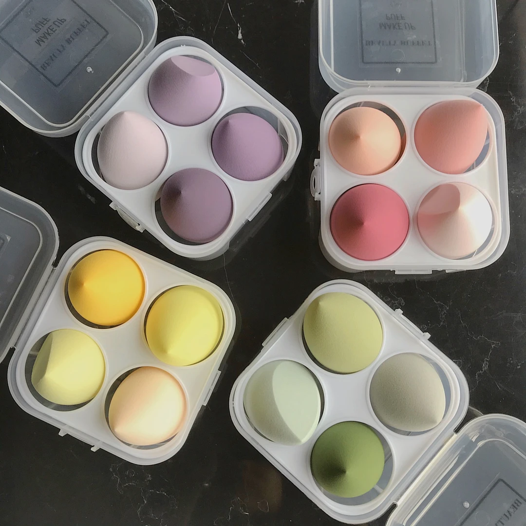 泰国BEAUTY BUFFET美妆蛋套盒海绵粉扑服帖干湿两用遇水变大4个装