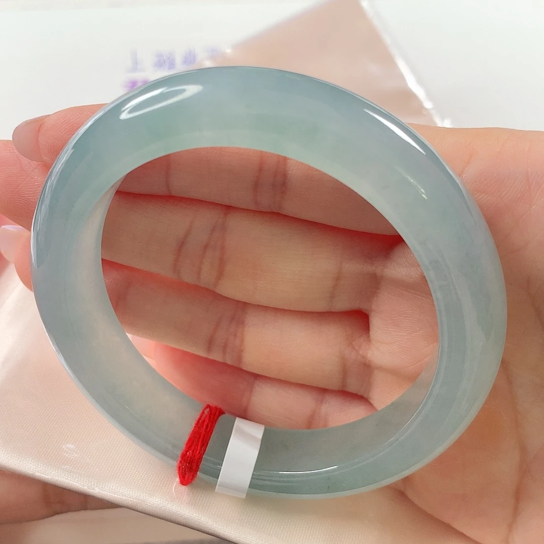 未镶嵌手镯翡翠 正圈①⑨③湖水蓝⭐⭐⭐⭐⭐强烈推荐