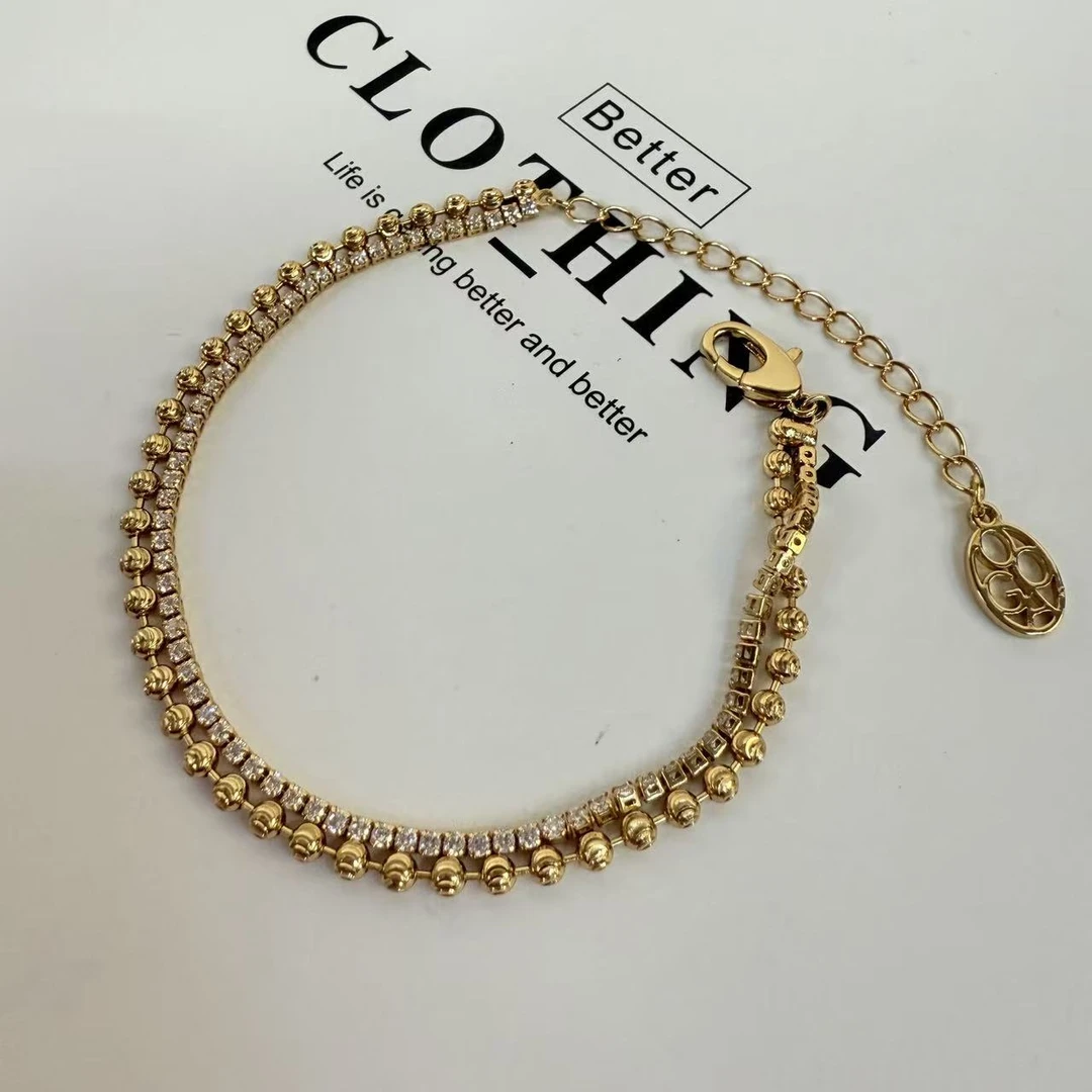 合金仿水晶手链 9610号华彩39445#简约时尚百搭高级感手链（预）