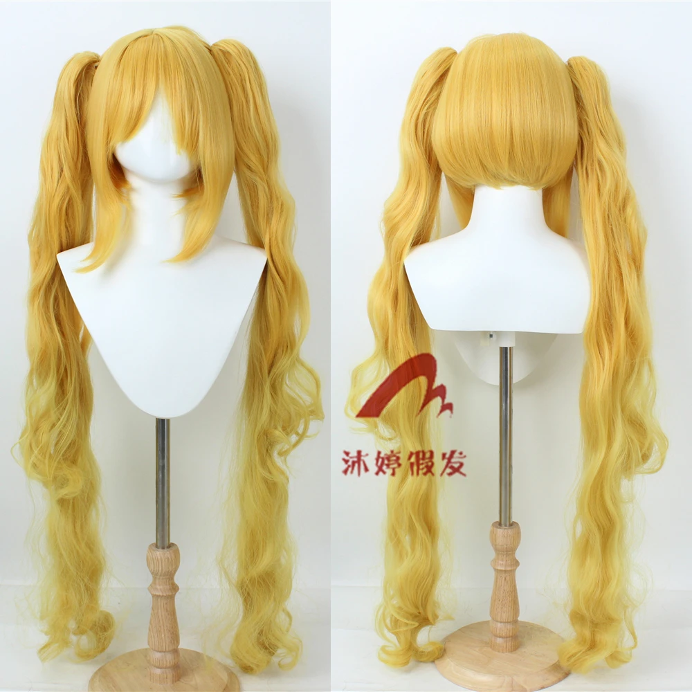 王者荣耀 安琪拉时之奇旅cosplay假发 双马尾玫瑰网高温丝