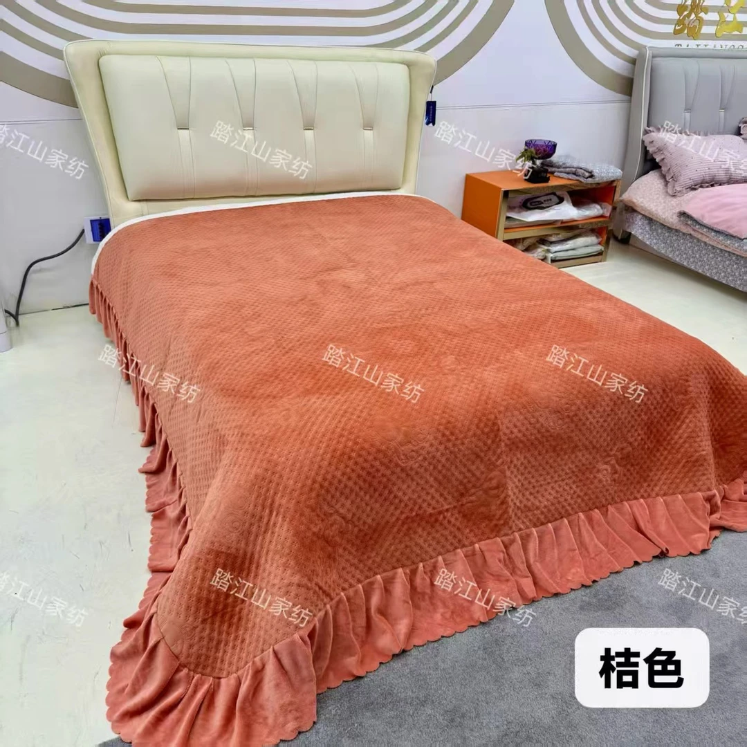 2228小熊牛奶绒床裙