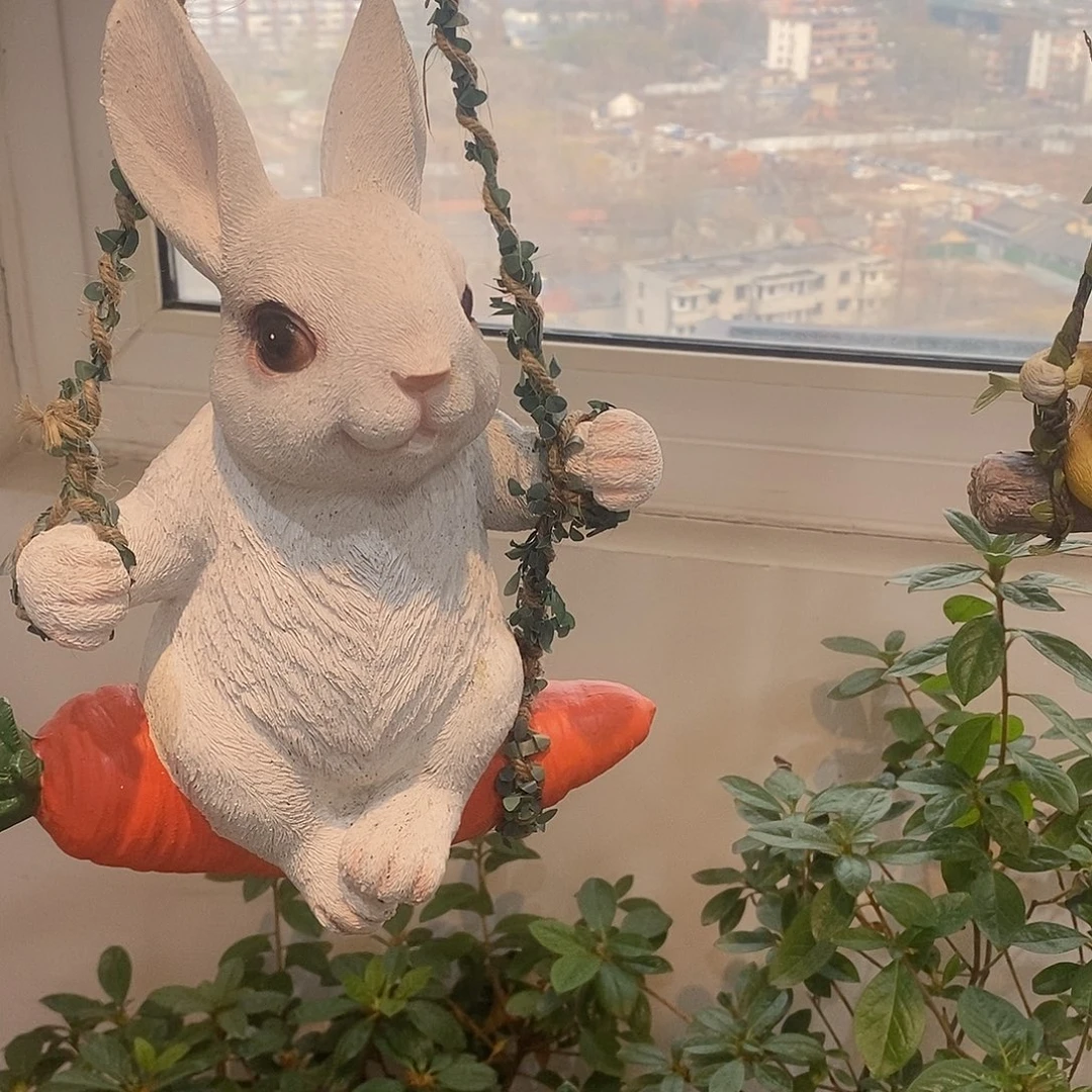 有机玻璃秋千大白兔