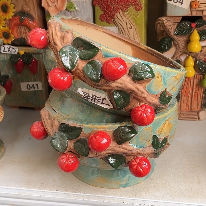 粗陶材质多肉花盆