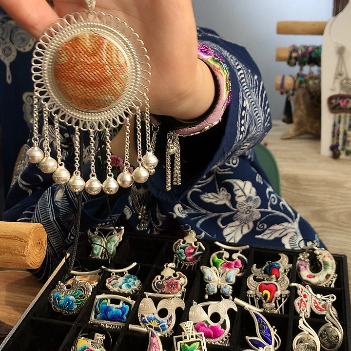 花岗石纯铜锡合金纯铜项链吊坠