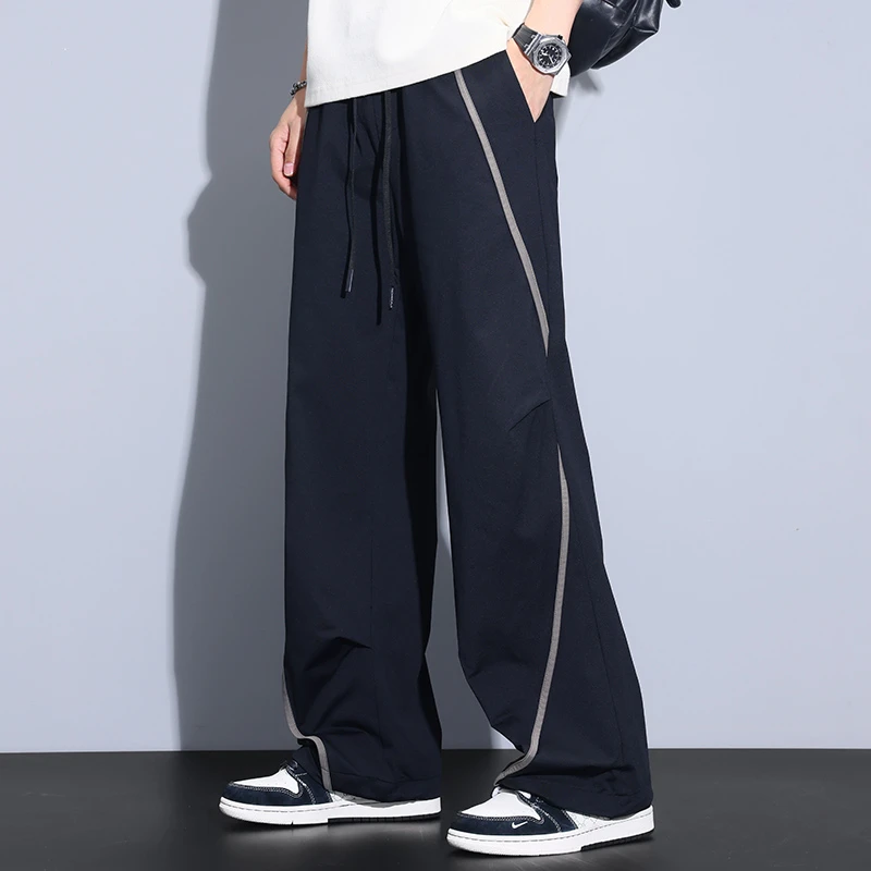 美式冲锋工装裤男2025新款直筒潮牌百搭弹力运动阔腿休闲长裤男士