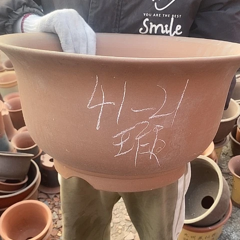 紫砂中国宜兴紫砂花，