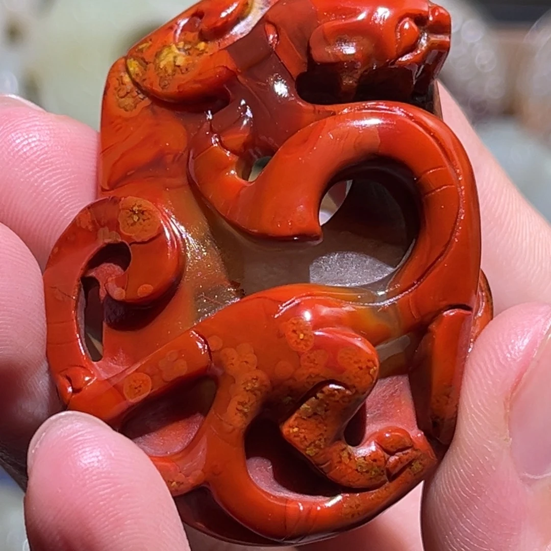 用***5合金颈饰玛瑙/玉髓鸡心佩