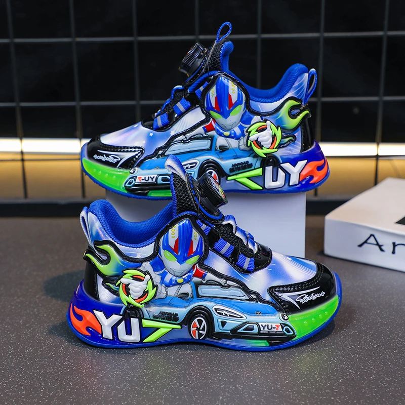 爆款儿童运动鞋（0-12岁）秋新款男童防水皮面跑步鞋宝宝轻便运动鞋