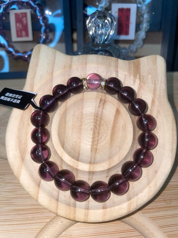 合金石英石手链 鸡油黄圆珠单圈高品质珠宝