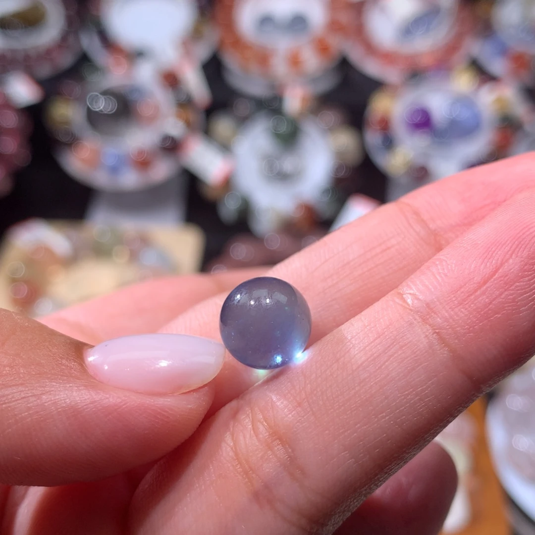 隔***R水晶手串未镶嵌单珠吊坠打孔不退不换