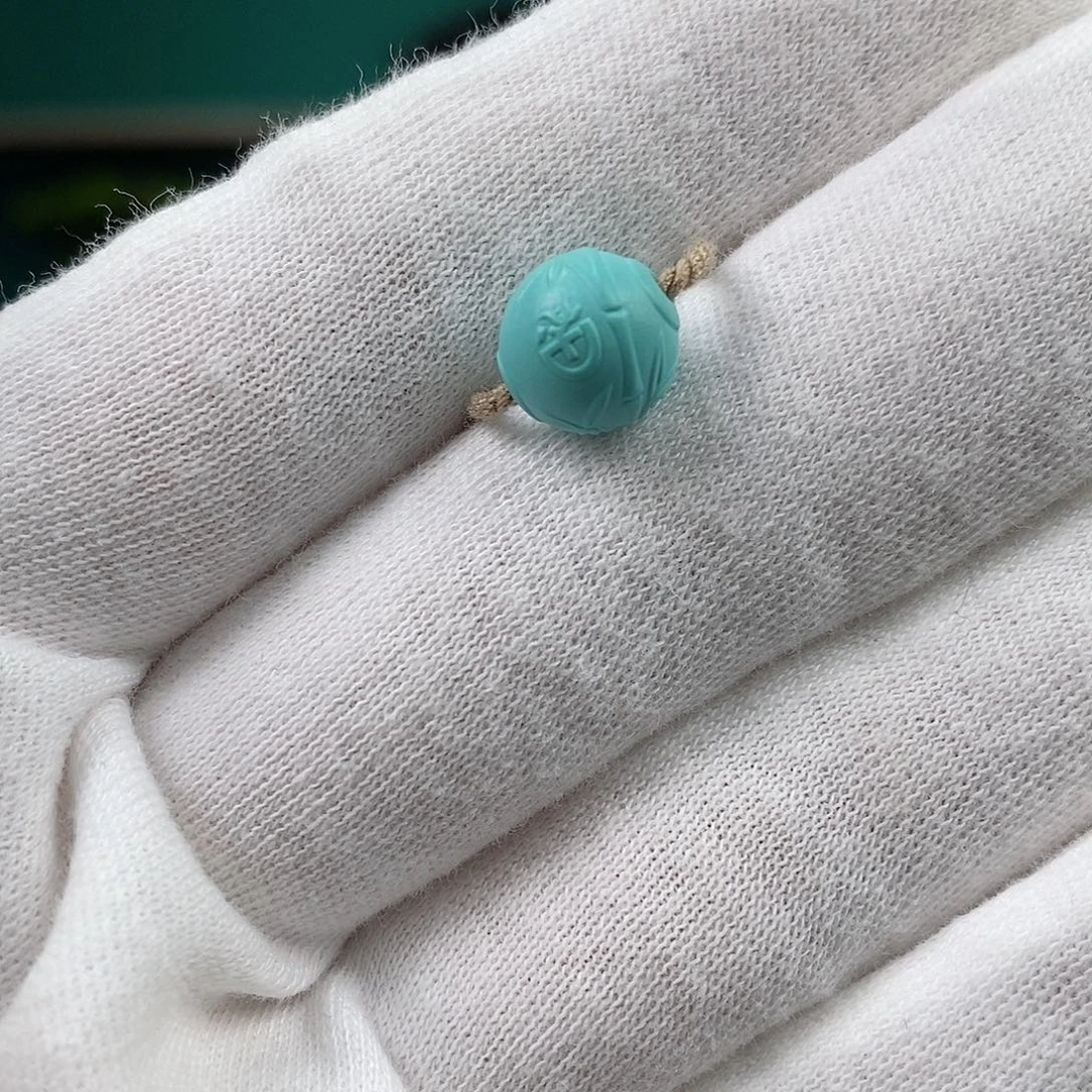 未镶嵌绿松石珠宝奇石卡9.3 竹节珠