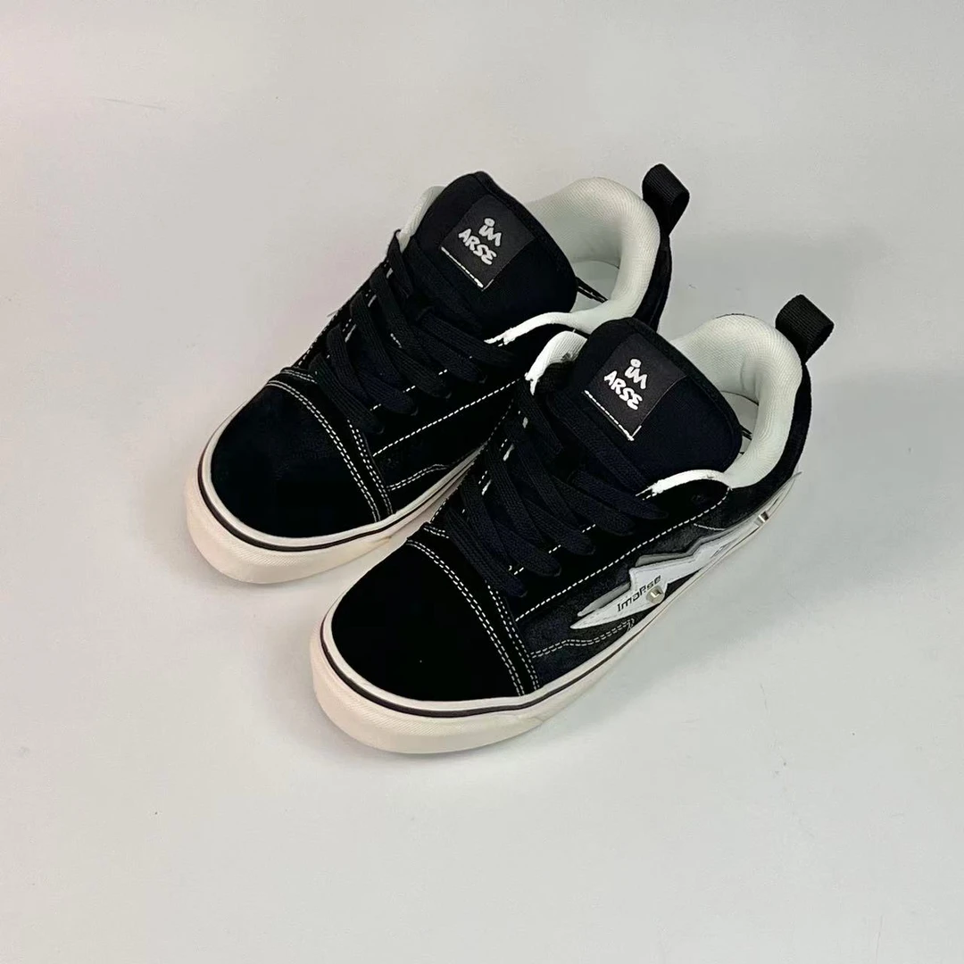 纯色耐磨系带素面帆布鞋潮鞋休闲时尚黑白加绒百搭CKW  022