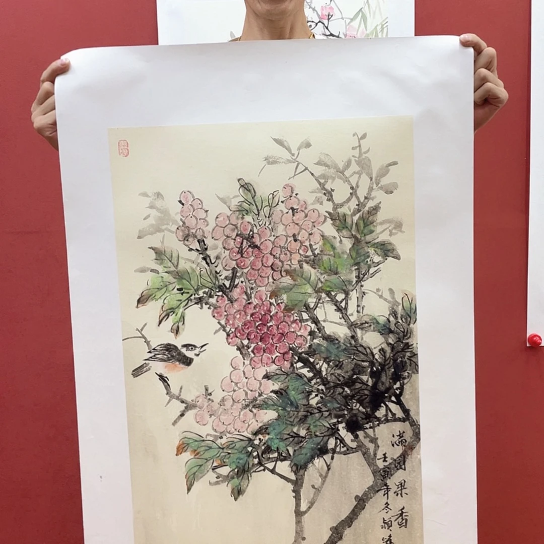 国画构图随机纯手绘作品