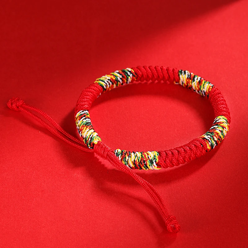 非金属布艺手链 武当山五行金刚结手绳