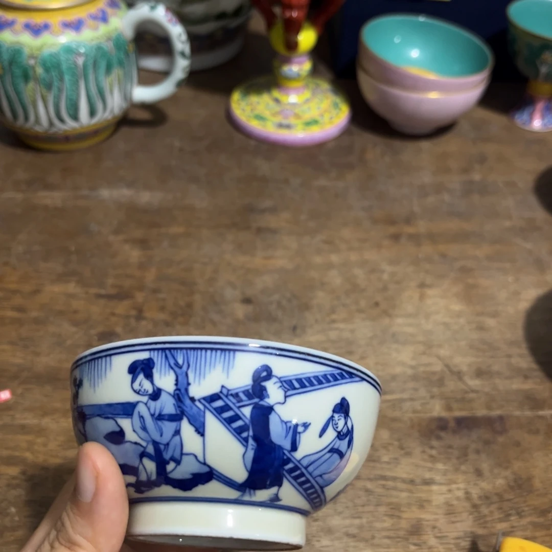 摆件青花人物瓷器精品