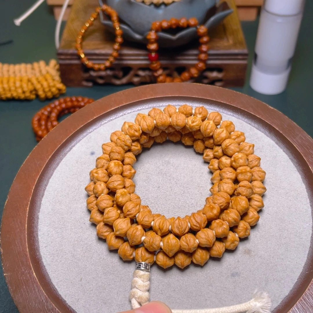 O***野柏香籽/百香籽吊坠白牙横打长串