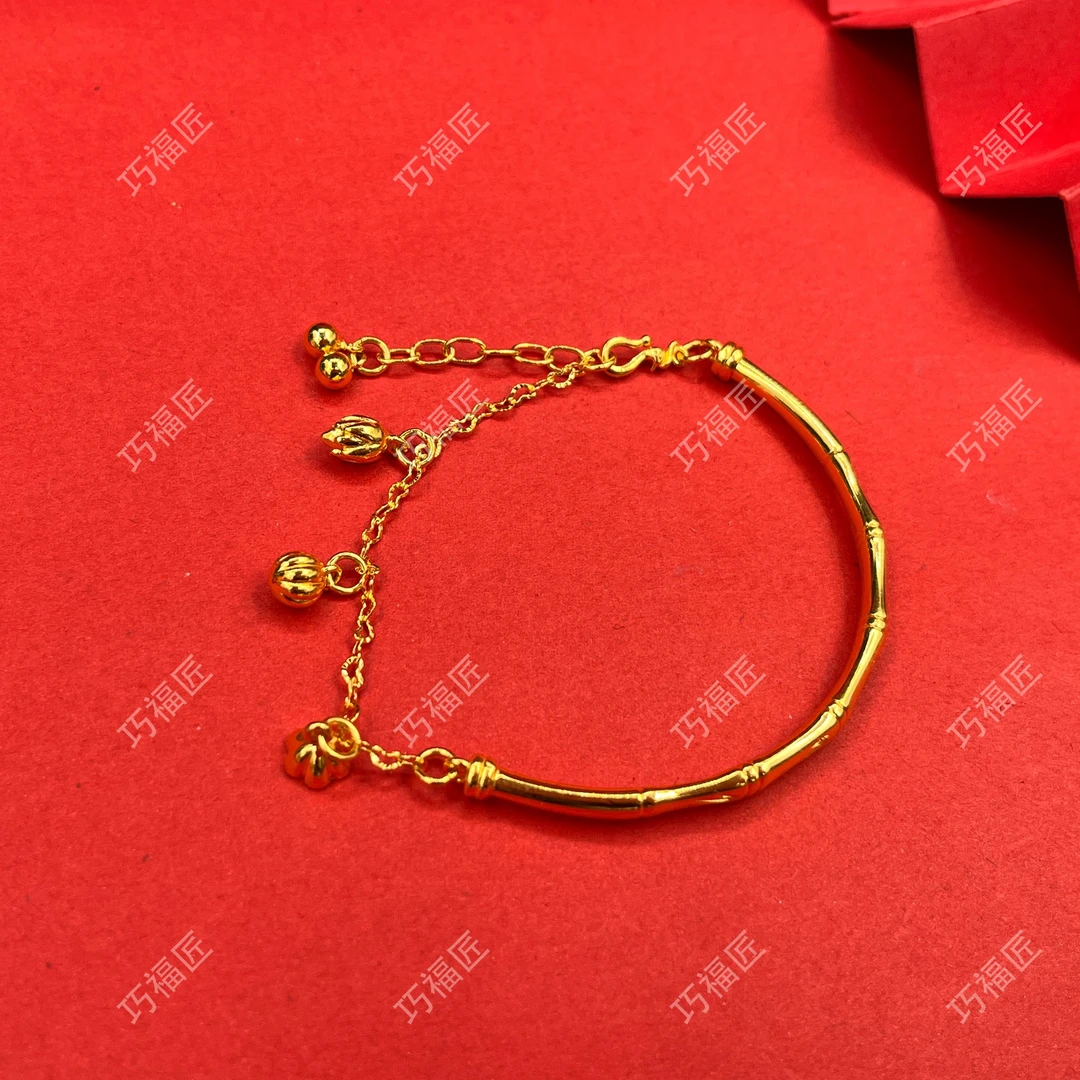 足银手链 竹节半镯 气质百搭轻奢古风复古时尚小众简约精致