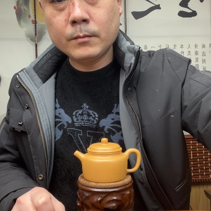 茶壶紫砂原矿黄金段全手工德钟170毫升