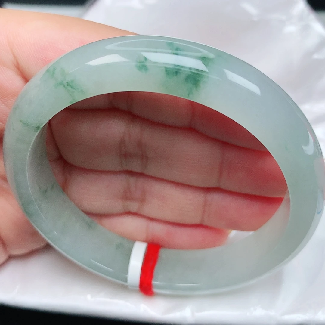 未镶嵌手镯翡翠6冰胶飘花